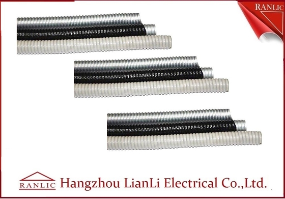 China O cinza/canalização elétrica flexível galvanizada preta do aço com PVC revestiu fornecedor