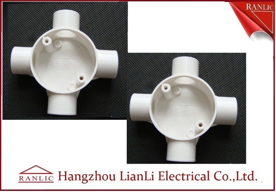 China Canalização do PVC da caixa de junção da maneira branca do SOLDADO 4 e padrão elétricos dos encaixes BS4662 fornecedor