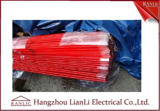 China 1/2” 3/4&quot; PVC revestiu a tubulação elétrica rígida 3.05M da canalização no verde, laranja fornecedor