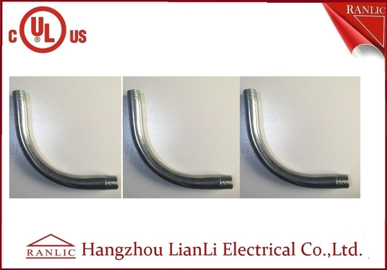 China o eletro rígido de aço do bocal do cotovelo da canalização do metal de 3 polegadas/4 polegadas galvanizou fornecedor